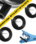 HSDCO High Performance Silicone Vacuum Hose Kit 3 Pieces Black With Tubing Cutter For Air And Water, 3 hoses and cutter