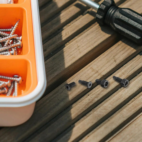 Doorbell Replacement Screws Repair Kit Black Alloy 80 Pieces For Video Doorbells Anti Slip Security Mounting Fasteners Durable Doorbell Hardware For Quick Fixes Spare Screws Set For Front Doorbell Cameras And Home Installations, black screws on wood