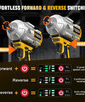 Half Inch Cordless Impact Wrench For 20V Battery System, Delivers 1100 Ft Lbs Torque, Wireless Power, Battery Not Included, Perfect For Auto Repairs, Tire Changes, And Heavy Duty Fastening; forward and reverse switch