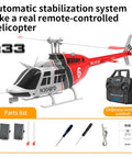 Beast Ready RC Helicopter For Adults And Beginners with red design, 6-axis gyro, and remote control, parts list included