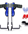 Beefed Up Tree Climbing Kit With Anti Slip Footboards And Tool Set For Rock Climbing, Tree Trimming, Hunting, And Fruit Picking, Rust Resistant Carbon Steel Gear Built To Handle 220 Lb Weight