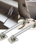 2 Pack Drop Down Gas Struts For Cabinet Doors 100N 22Lbs Soft Close Damper Concealed 90 Degree Hinges With Page Turning Axis