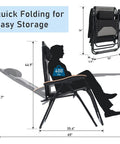 Big And Comfy Oversized Zero Gravity Chair With Cup Holder 30 Inch Wide Seat Folded and Open, Supports Up To 400 Lbs