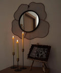 Real Wax LED Flameless Taper Candles With Remote Timer 9.6 Inch Ivory Dripless Battery Operated Window Candles on shelf