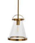Vintage Inspired Metal And Seedy Glass Ceiling Light In Brushed Gold With A Yoke Mount Trim Ring And Seedy Bubble Diffuser