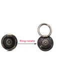8 Pack Vintage Ring Pulls In Bronze Tone 37mm Diameter European Style Cabinet Dresser Drawer Hardware With 4mm Screws demonstrating ring rotation