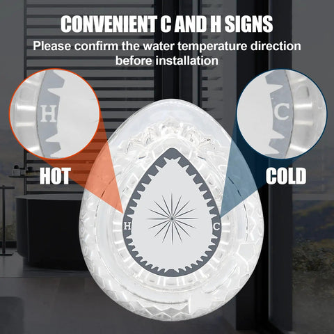 Single Shower Handle Replacement Kit For 100710 Tub And Shower Valve Chrome Plated Knob Insert with hot and cold labels