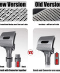 Comparison of new and old version brushes for Pet Vacuum Attachment Set For Dyson With Extended Hose And Trigger Lock 3 Grooming Tools.