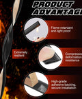 Adhesive silicone rubber gasket strip for doors and windows, 0.5 in W x 0.25 in H x 20 ft, black
