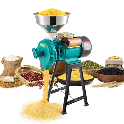 Electric Grain Mill And Spice Grinder For Dry Grains, Coffee Beans, Cereals And Pepper, 1500W Cast Iron Pulverizer with grains