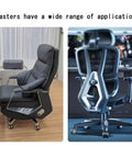 Premium 2.5 Inch Office Chair Casters Featuring Silent Gliding Polyurethane Tires on ergonomic chairs for easy movement.