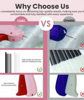 Comparison of Mini Stitch Gun For No Sew Hem Fix And Button Rescue Kit with competitor, highlighting features and materials.