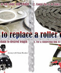 Instructions for replacing ANSI C2080H Heavy Duty Conveyor Roller Chain 10 Feet With One Connecting Link Built Tough