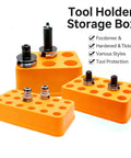 BT30 Yellow Tool Holder Organizer for drilling bits and milling tools, durable PP construction with multiple holder sizes.
