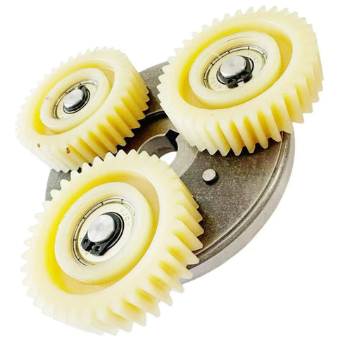 Dialed In 36T Nylon Planetary Gear Clutch Kit for E Bike Hub Motors showing reinforced nylon gears