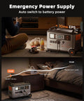 Heavy Duty Portable Power Station Packing 3600Wh Juice And 3600W Real Output, in a cozy living room setting.