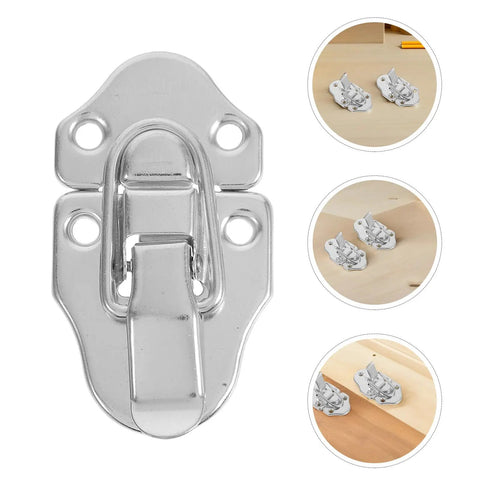 Heavy Duty 10 Pack Silver Metal Luggage Buckle Iron Clasp Draw Toggle Latch With Spring Lock For Box Hasp Closure shown in use