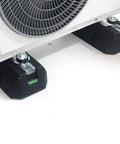 Heavy-Duty Condenser Pad For Outdoor Mini Split AC And Heat Pump Systems, Anti-Vibration Rubber Isolator Ground Stand, close-up view