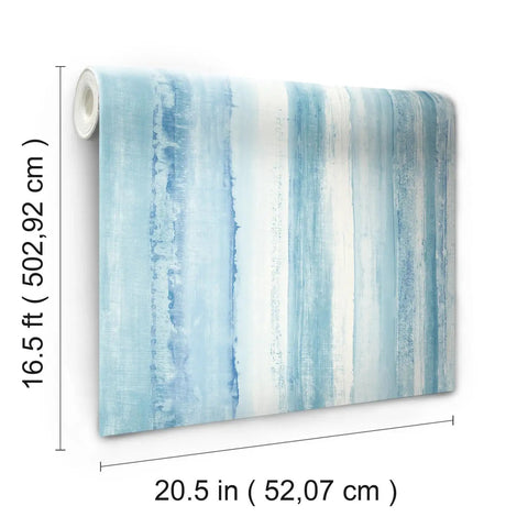 Tan Watercolor Stripe Peel And Stick Wallpaper Roll 20.5 Inch Wide By 16.5 Foot Long Removable Repositionable Washable No Residue Easy Install