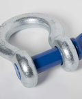 Hardcore One Inch Bow Shackle Built For Massive Loads With 8.5 Ton Working Load Limit Hot Dip Galvanized forged steel rigging hardware.