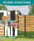 Hide Ugly AC Unit With This Outdoor Wood Privacy Fence Enclosure No Dig Privacy Screen two-panel design details