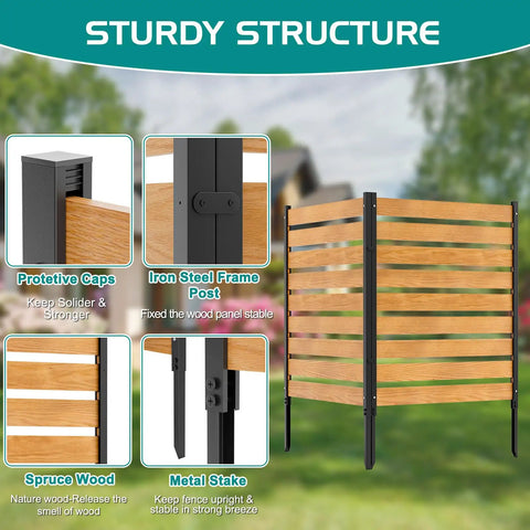 Hide Ugly AC Unit With This Outdoor Wood Privacy Fence Enclosure No Dig Privacy Screen two-panel design details