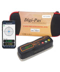 Hardcore Pro Dual Axis Digital Precision Level With Bluetooth Data Sync Nist Certified Accuracy And Knockout Steel Build For Serious Crews And Weekend Warriors with smartphone display.