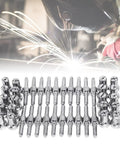 Upgrade Your Plasma Cutting Game With These Heavy Duty Extended Long Tip Electrodes And Nozzles For 40A PT31 LG40 Machines showing red copper tips and nozzles.