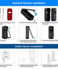 Installation guide for Doorbell Mount For All New Video Doorbell With Outlet Wall Mount For Sync Module Core No Drilling No Screws Camera Mounting Holder Easy Install For Blink Doorbell Outdoor System.