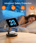 3 In 1 Magnetic Wireless Charge Station For iPhone 17 To 12 Series, AirPods, And Watch, MagSafe stand on bedside table