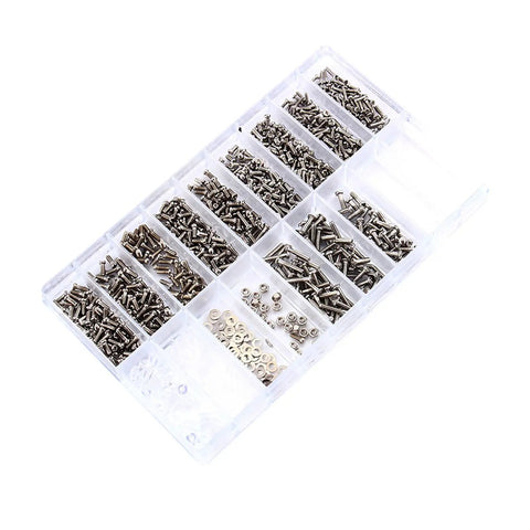 Eyewear Repair Kit For Glasses And Sunglasses With Stainless Steel Screws And All In One Tools in transparent case