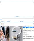 Package includes LED Vanity Light Strip for Mirror With 6000K Daylight White Glow, dimmer, 24V power supply, adhesive tape.
