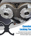 Camshaft locking tool from 18Piece Engine Timing Tool Kit With Camshaft Lock And Flywheel Lock For Ford EcoBoost TiVCT Duratec Engines Replaces 3031097 3031552 Fits Ford Focus Fiesta Escape Mazda 3 Volvo For Precise Timing Alignment