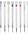 8 Piece Mini Watch Screwdriver Set For Jewelry Eyeglass And Electronics Repair 0.6mm To 2.0mm with stainless steel handles