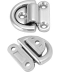 4 Pack Marine Grade Stainless Steel 316 Folding Pad Eye D Ring Anchors, 44mm By 40mm Heavy Duty Tie Down Anchors With Plate