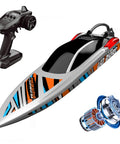 Beastly 22 Inch RC Racing Boat With Brushless Motor Forty KmH Speed LED Lights Built For Adults Poolside Vibes And Lake Races
