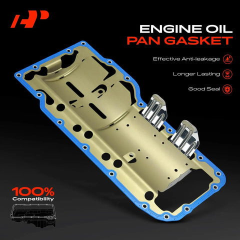 4.7L Engine Oil Pan Gasket Set Fits Dodge Ram 1500 2011 Through 2013 Dakota Jeep Grand Cherokee Commander Durango Chrysler Aspen