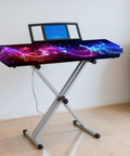 Neon Music Wave 88 Key Keyboard Dust Cover Stretchy Elastic Milk Silk Fit For Piano Protects Your Keyboard In Practice Rooms Concerts And Home Entertainment Spaces For Easy Home Jams on keyboard stand