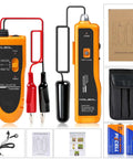 Underground Cable Locator With Earphone For Buried Wires, Wire Tracer And Cable Tester, DIY tool kit, components, and packaging.
