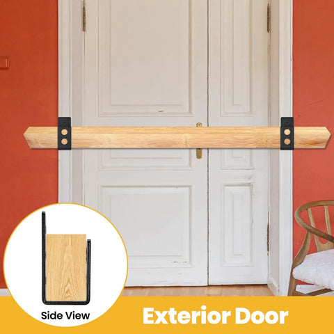 8 Pack Heavy Duty 2x4 Door Barricade Brackets U Shaped Wood Mount Security Bar Holders For Home Garage Barn Shed Gate