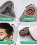 Lightweight Reusable Half Face Respirator With Replaceable Filters for Dust Organic Vapors Gas and Paint Fumes, comfort features