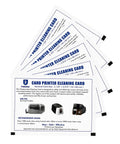 Top Tier CR80 Heavy Duty Presaturated Cleaning Cards 10 Pack For ID Badge Printers Smooth Operator maintenance cards stacked.