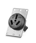 Built Like A Tank UL Listed NEMA 10 50R Receptacle 50 Amp 125 250V Heavy Duty Female Plug For Dryers Ranges Welder Flush Mount.