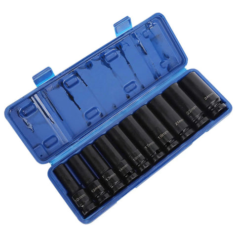 Top Tier 1 Inch Drive Impact Socket Set 10 Piece Pro Kit Chrome Molybdenum Steel Heavy Duty Mechanic Garage Auto Repair Tool Wrench for Tough Jobs 10-piece case