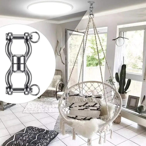 Beefy Bearing Swing Swivel For Rigging And Hanging 360 Degree Rotation Accessory Heavy Duty Industrial Gear For Static And Dynamic Ropes Upgraded Hanging Solution, steel swivel for indoor hanging chair