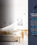 Lighting setup showcasing dimming levels for Six Inch Square Led Recessed Lights 12 Pack Canless Downlights for home use.