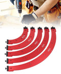 Top Shelf Badass Aluminum Corner Jig Template Set With R100 R150 R200 R250 R300 Router Bit Templates for woodworking.