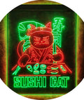 Sushi Cat Neon Sign Dope Neon Light For Sushi Bar And Restaurant Wall Decor Handmade Retro LED Cat Chef Sign Light Up Art