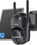 4G LTE Cellular Solar Security Cam For Outdoor Use No WiFi Needed With 360 Degree Live View 2K Color Night Vision PIR Motion Sensor Two Way Talk Built In SIM Card