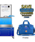 Underseat Personal Item Duffle Bag Measures 17 By 10 By 9 Inches, Fits Major Airlines Like Spirit JetBlue Frontier American Navy